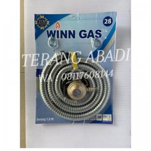 SELANG GAS + REGULATOR WINN GAS 1,8 M BIRU 28
